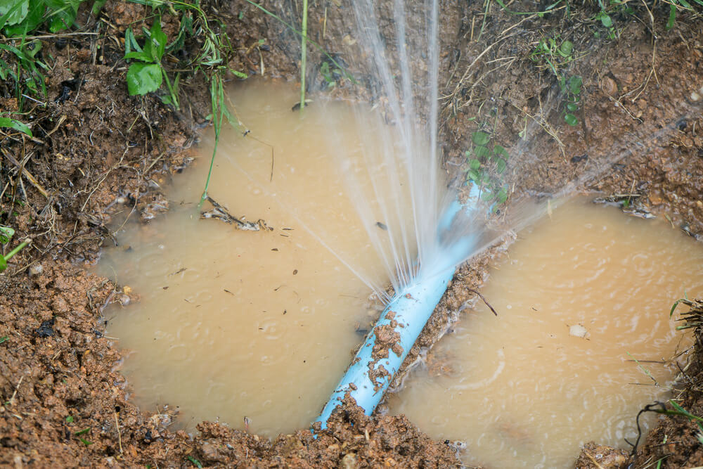 A pipe leak showing the homeowners need leak detection tools